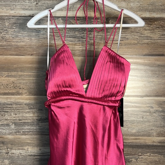 Nox NariAnna Pink Satin Homecoming Prom Formal Dress Size XS NWT - Picture 2 of 4